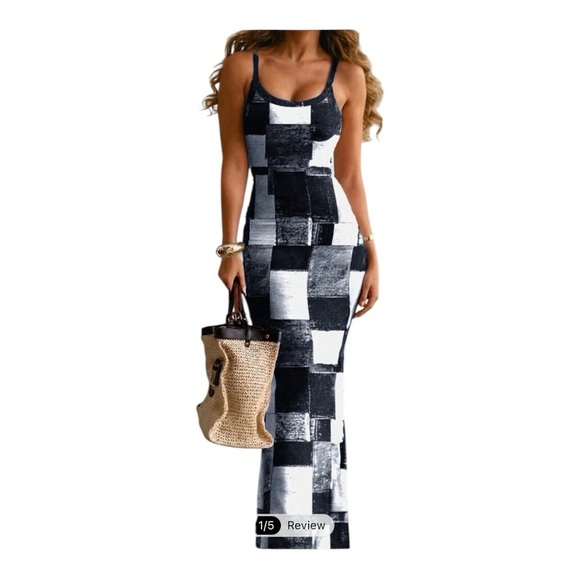 SHEIN Dresses & Skirts - NWT SHEIN Relaxiva Women's Plaid Printed Sleeveless Summer Cami Dress | X small